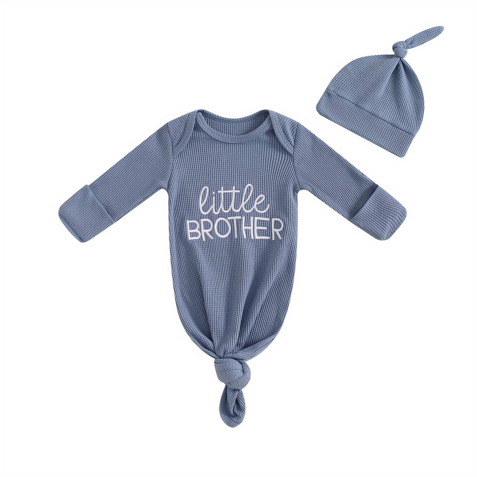 

Embroidered Lettering - - Long Sleeve & Matching Hat Set For Fall/, For