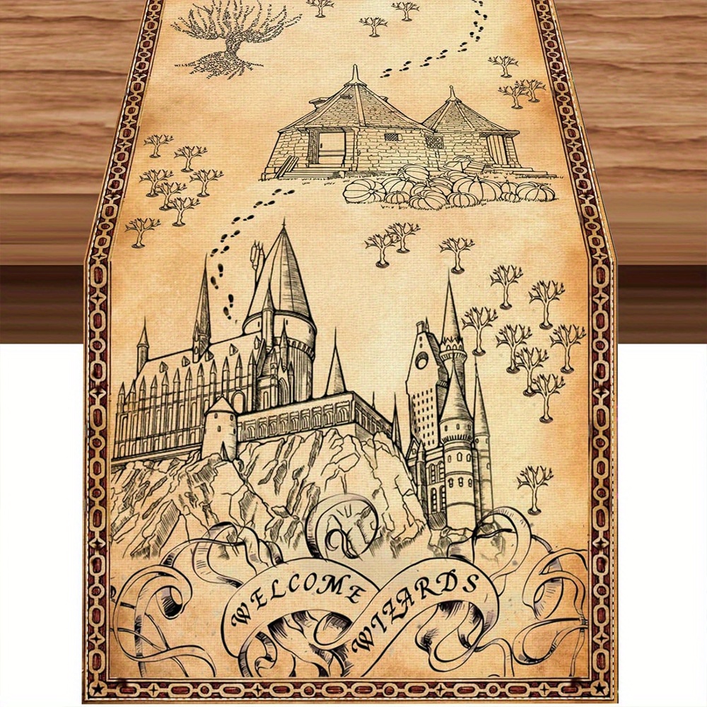 

Wizard Table Runner - 13x72" Polyester, Birthday Parties, Seasonal Kitchen Decor & Indoor/outdoor Celebrations