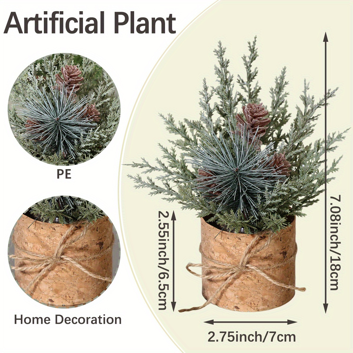 artificial pine cone potted plant 1pc 2pcs pine needle - Temu United Arab  Emirates