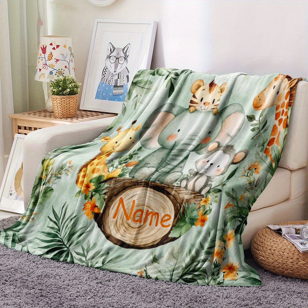 TEMU Personalized Blanket - , Polyester Fleece - For Sofa, Bed, , Camping & - Unique