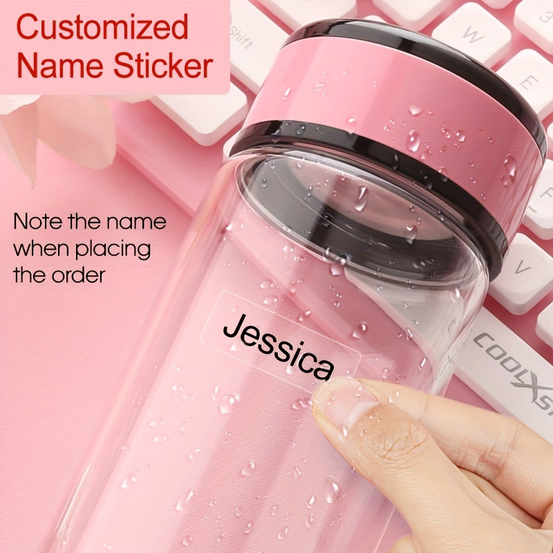 

Personalized Waterproof Transparent Name Labels - Custom Quantities 45/60/120/240/360/480pcs Piece For Students & Office - Durable Pet Material, Ideal For School Supplies & Organizing