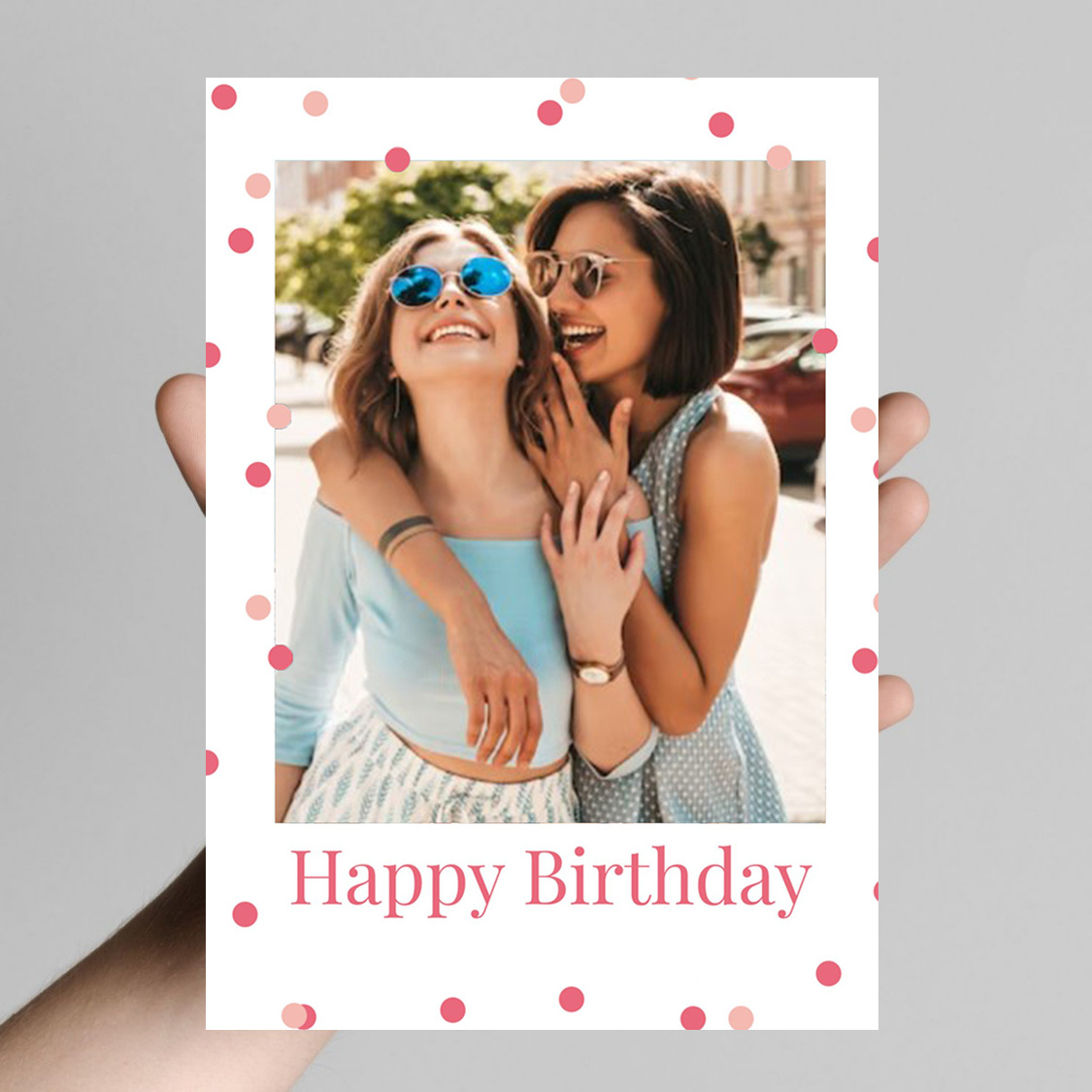 TEMU Custom Photo Birthday Greeting Card With Envelope - Personalized Supplies For Anyone