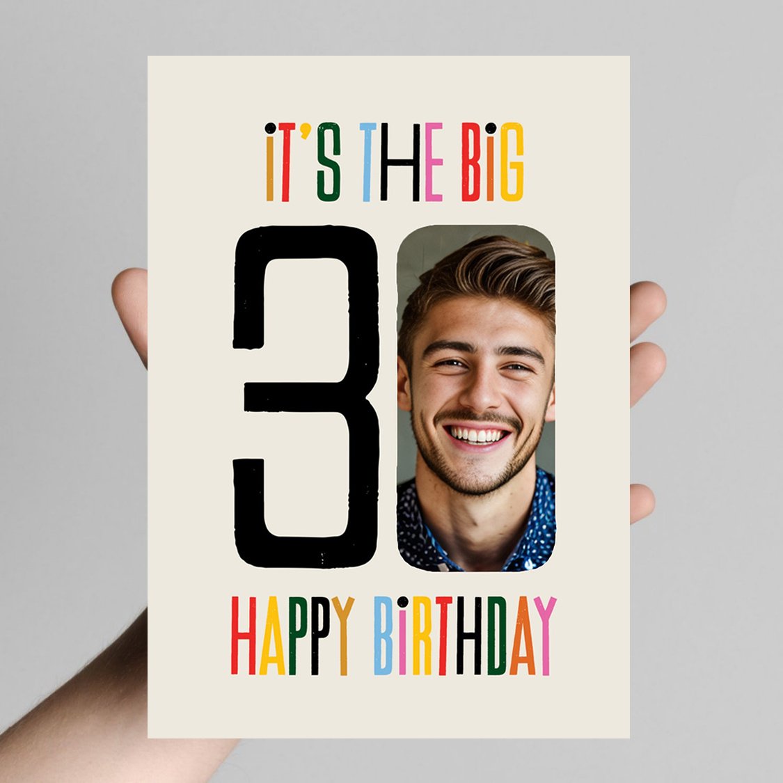 TEMU Custom Photo Birthday Greeting Envelope - Personalized 30th Birthday Celebration For Anyone