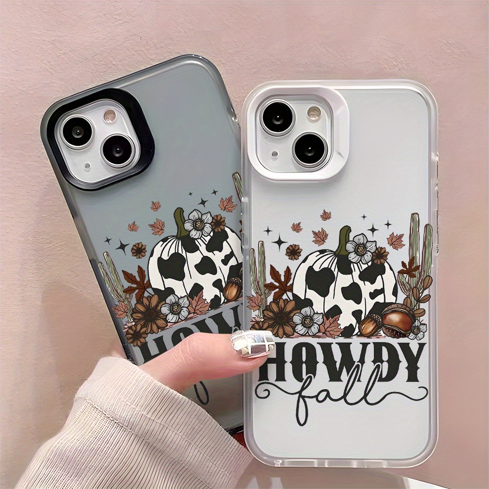 

Howdy Fall Autumn Pumpkin Phone Case, Shockproof With Lens Protection, Compatible With Iphone 11/12/13/14/15 Pro Max/plus