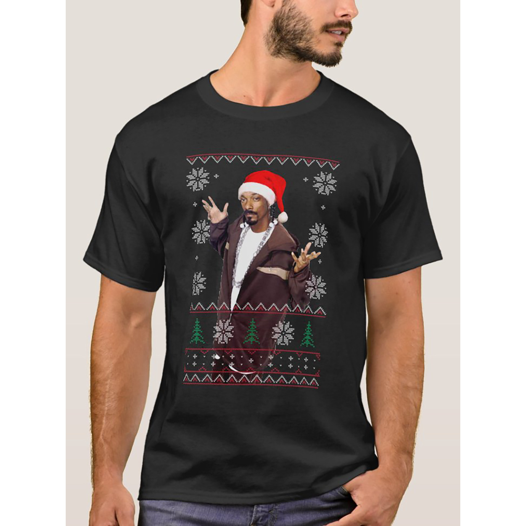 

Christmas T-shirt-1 Men's Funny T-shirt Unisex Cotton Short-sleeve T-shirt