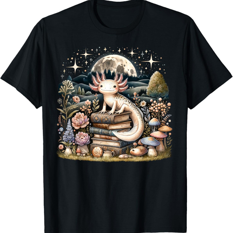 

Cute Mushroom Cottagecore Aesthetic Axolotl T-shirt