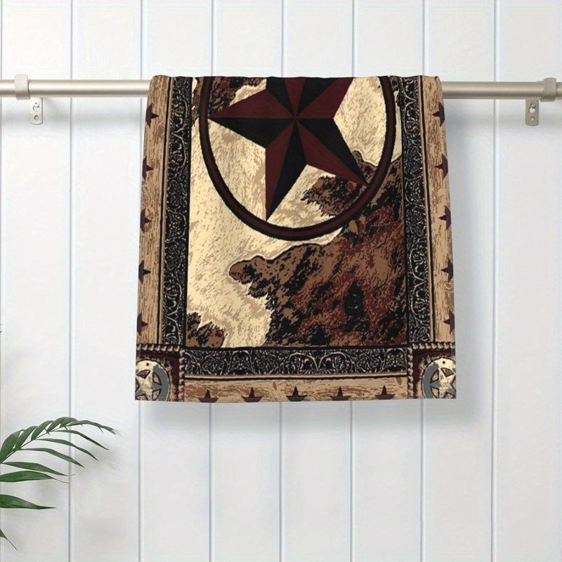 

1pc Set Of 18*26 Towels For Facial Towel Decoration On Wood Pattern