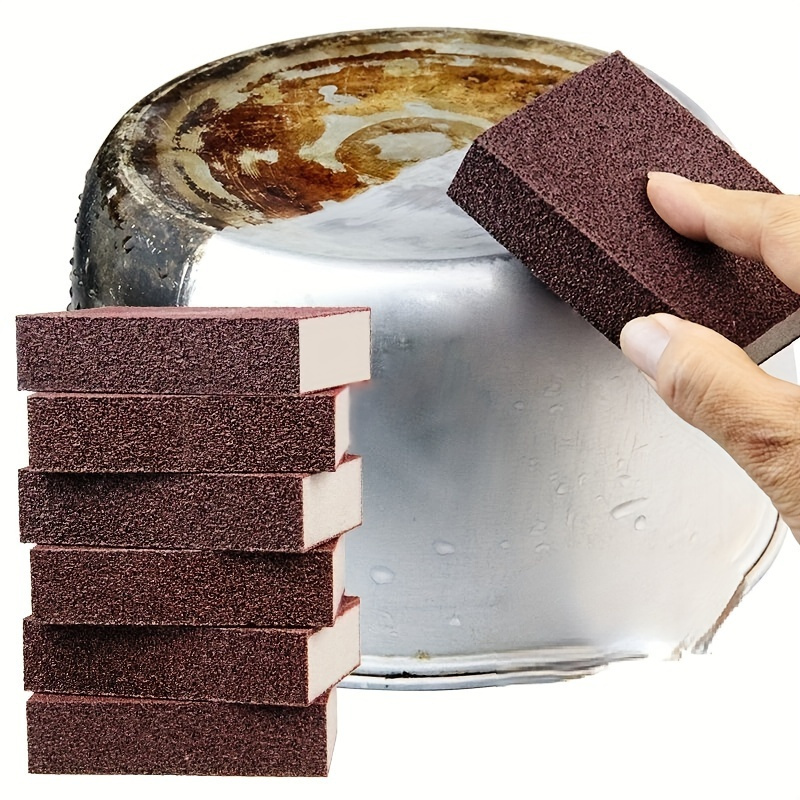 

5-pack Kitchen Cleaning Sponges - Non-electric Heavy-duty Scouring Pads, Manual Emery Magic Eraser For Descaling, Rust & Stain Removal, Cookware & Dishwashing Scrubbers