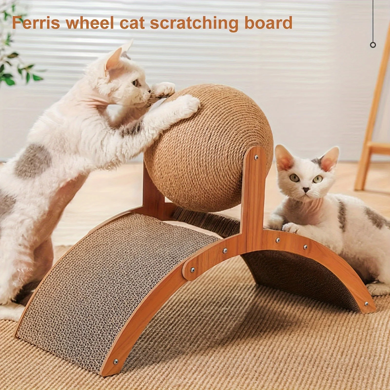 

1pc Ferris Cat - Planche de en , jouet interactif soulager la boredom, à vis fixe, pas besoin de batterie