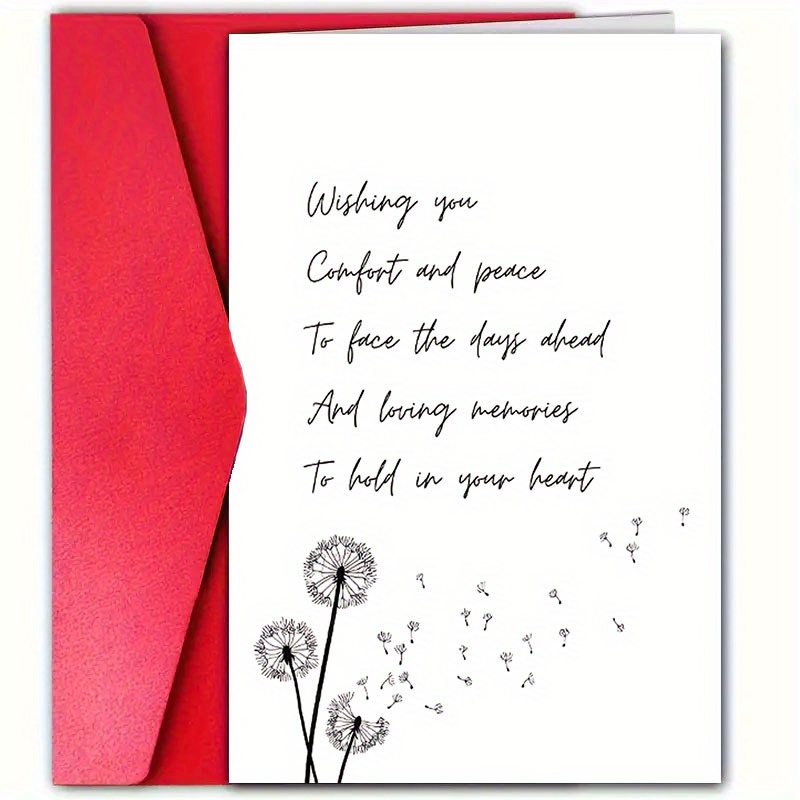 

Minimalist Sympathy Card With Envelope: Comfort And Peace For - Pet Sympathy, Bereavement Condolence, Someone Loved - Grief Cards - 12cm X 18cm