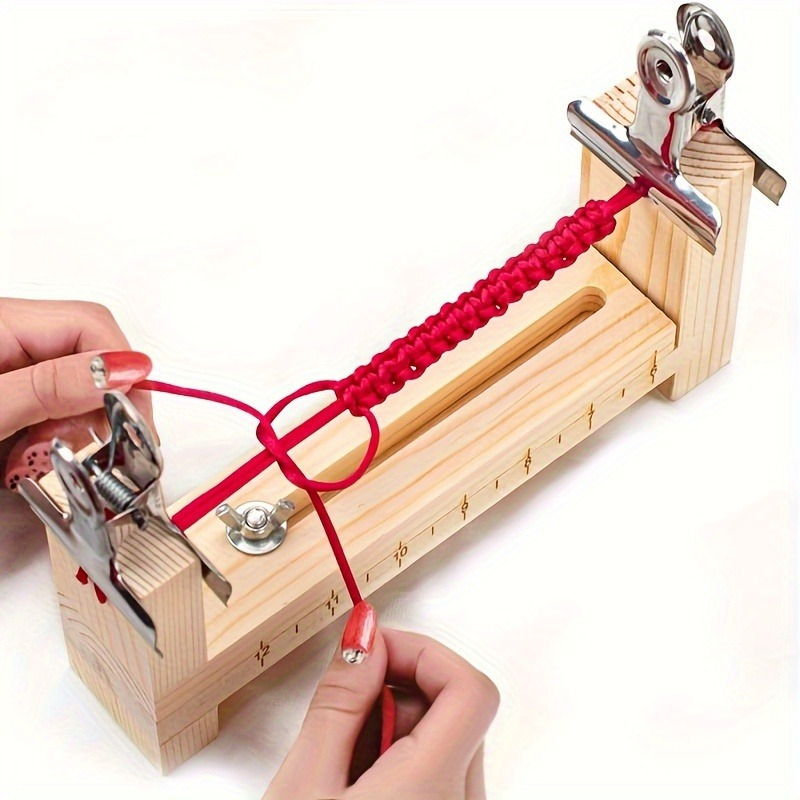 wooden jig bracelet maker adjustable paracord clip bracelet   shaped wood frame bracelet jig kit halloween christmas gifts