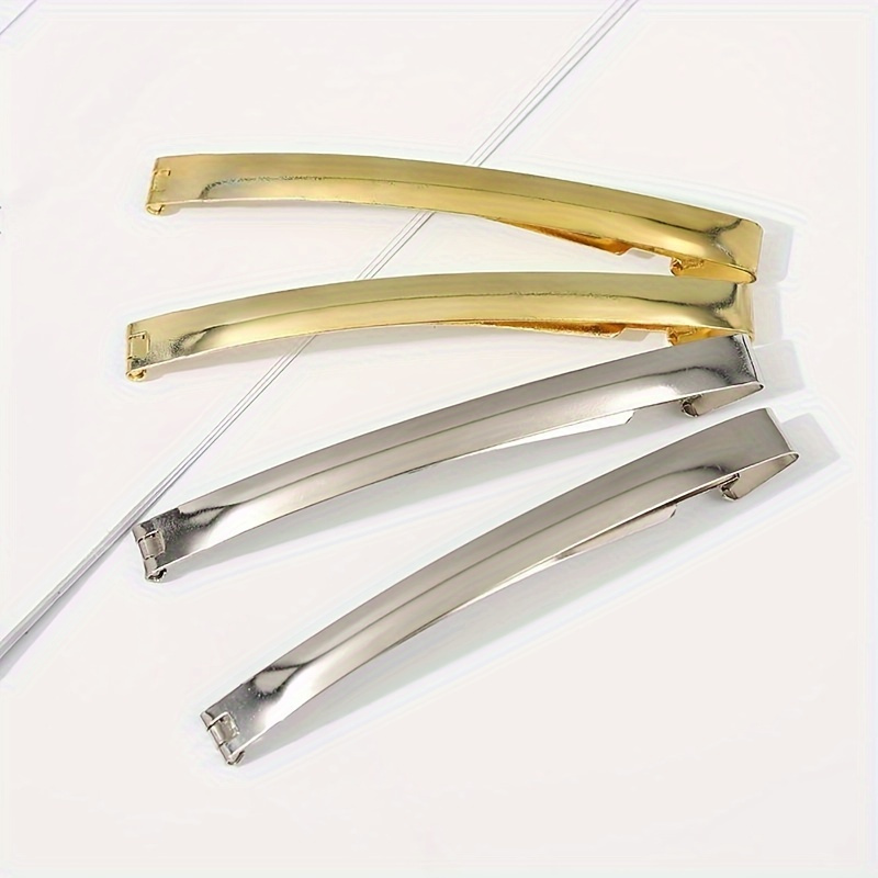 E-shop 8-teiliges Retro-Metal-Haarklemmen-Set – Edelstahl-Duckbills für , Abspalten und Verdrehen – Einfarbige Styling-Zubehör