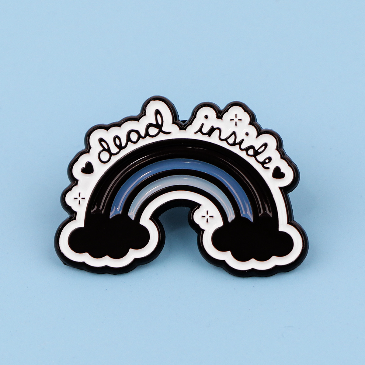 Enamel "" Rainbow Clouds Lapel Pin - Alloy Brooch For Backpacks, Clothes, And Accessories - Fashionable Badge For Gift, 1 Pc