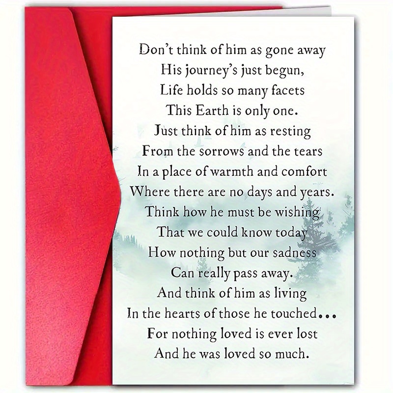 

(4.7"x7") - For Pet Loss, Bereavement & Messages