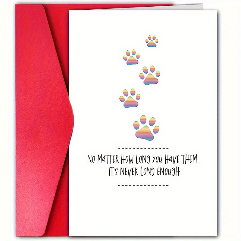 

1pc Pet Sympathy Grief Card With Envelope - Thoughtful Condolence Bereavement Card For Loss Of Loved One, Universal Paper Sympathy Greeting For Anyone, Minimalist Memorial Remembrance Card