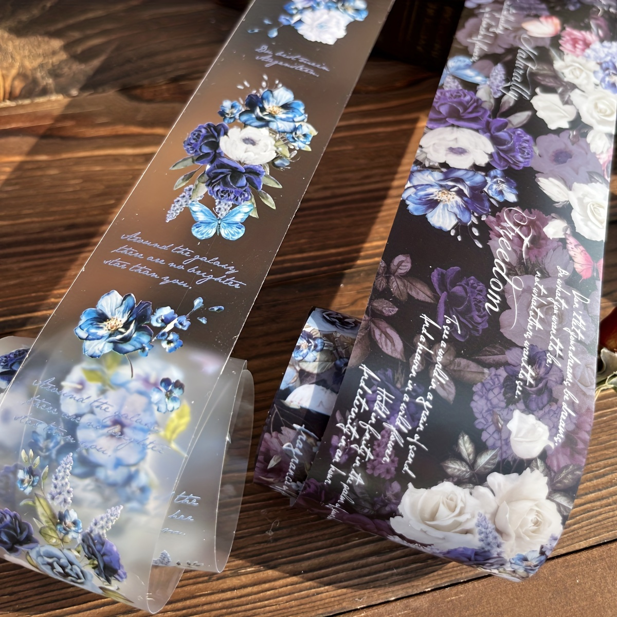 2pcs box   tape set flowers   retro misty floral hand account floral english words circulation stickers tape details 2