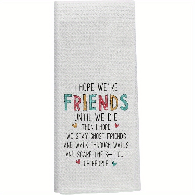 

1pc Set Of 18*26 Inch Kitchen Towels Funny Element For Facial Towel Party Decoration Funny Friends Sayings Pattern