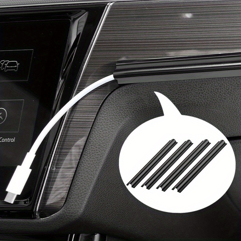 

4 Pcs Car Charging Arrangement Harness: Car Interior Cable Line Sleeve Protector - Universal Cover