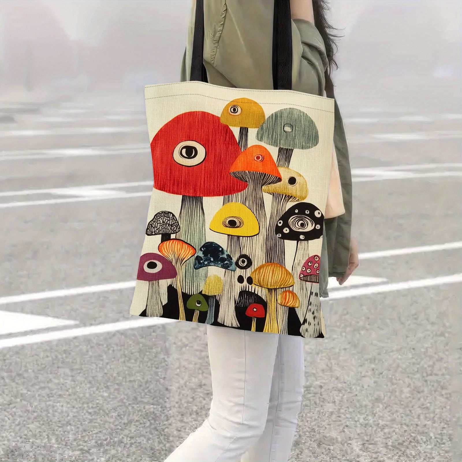 

Tote Bag - Spacious Shoulder Bag For Shopping, & , Polyester, For Halloween, Christmas, 's &