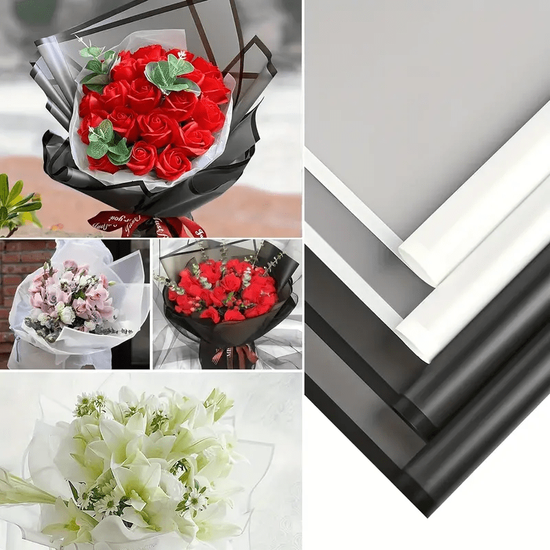 

20 Solid Color Waterproof Matte Edge Semi-transparent Flower Packaging Korean Su Paper Bouquet Packaging Material Packaging Paper For Bouquet Special Packaging - Solid Color, , And