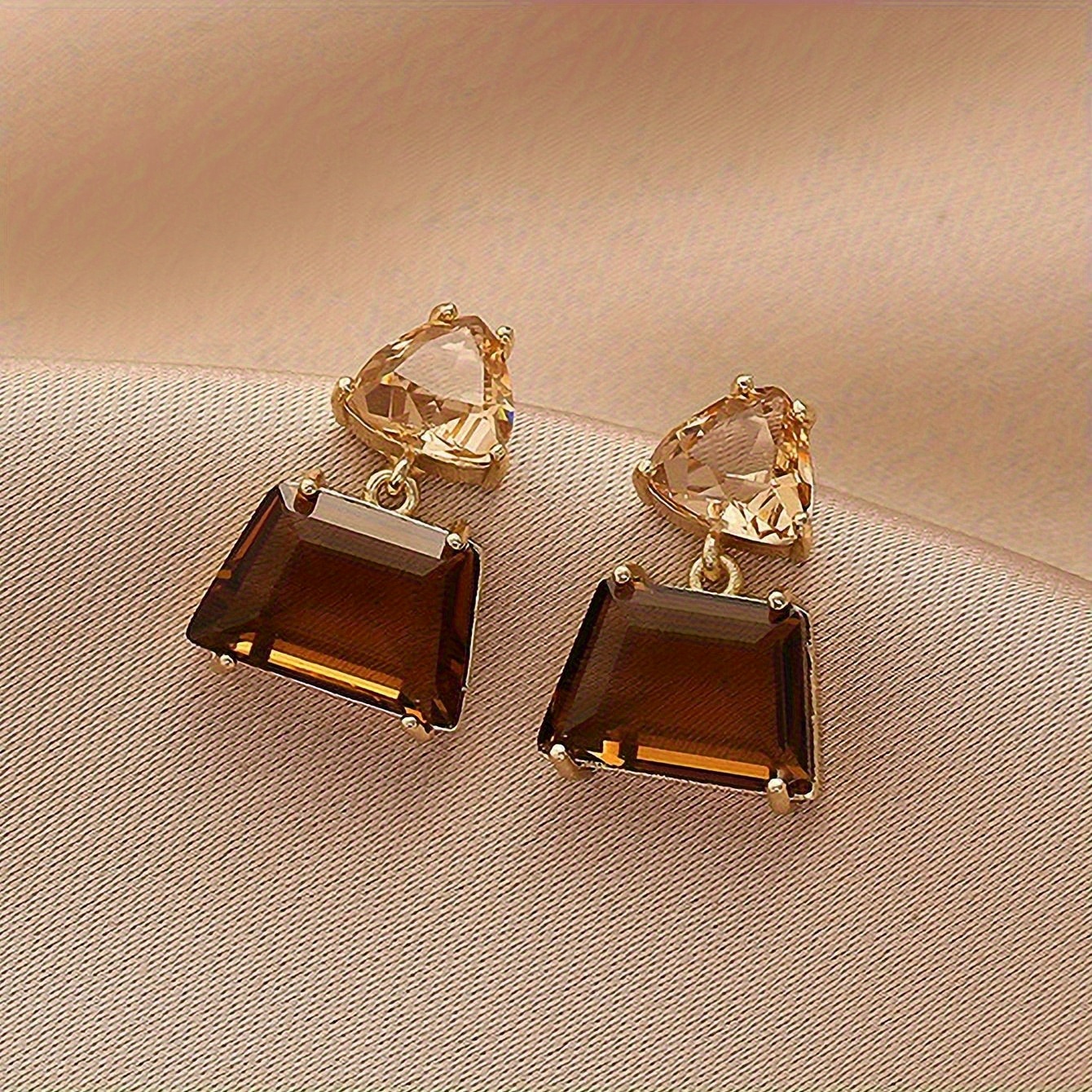 TEMU A Set Of Stylish Brown Earrings, Chic Additions, Premium Jewelry For Women, Great For Everyday Use, Travel, And Social Events - A Wonderful Gift