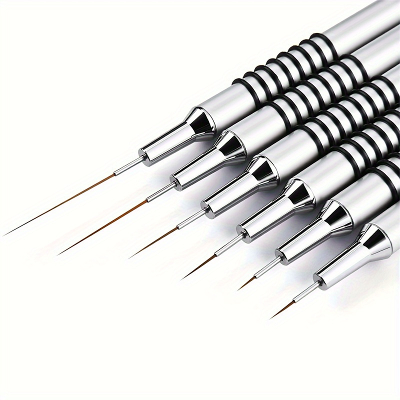 

6pcs Nail Art Liner Brushes Set Nail Art Design Brush Striping Thin Long Lines Dotting Drawing Pen Uv Gel Polish Painting Brush