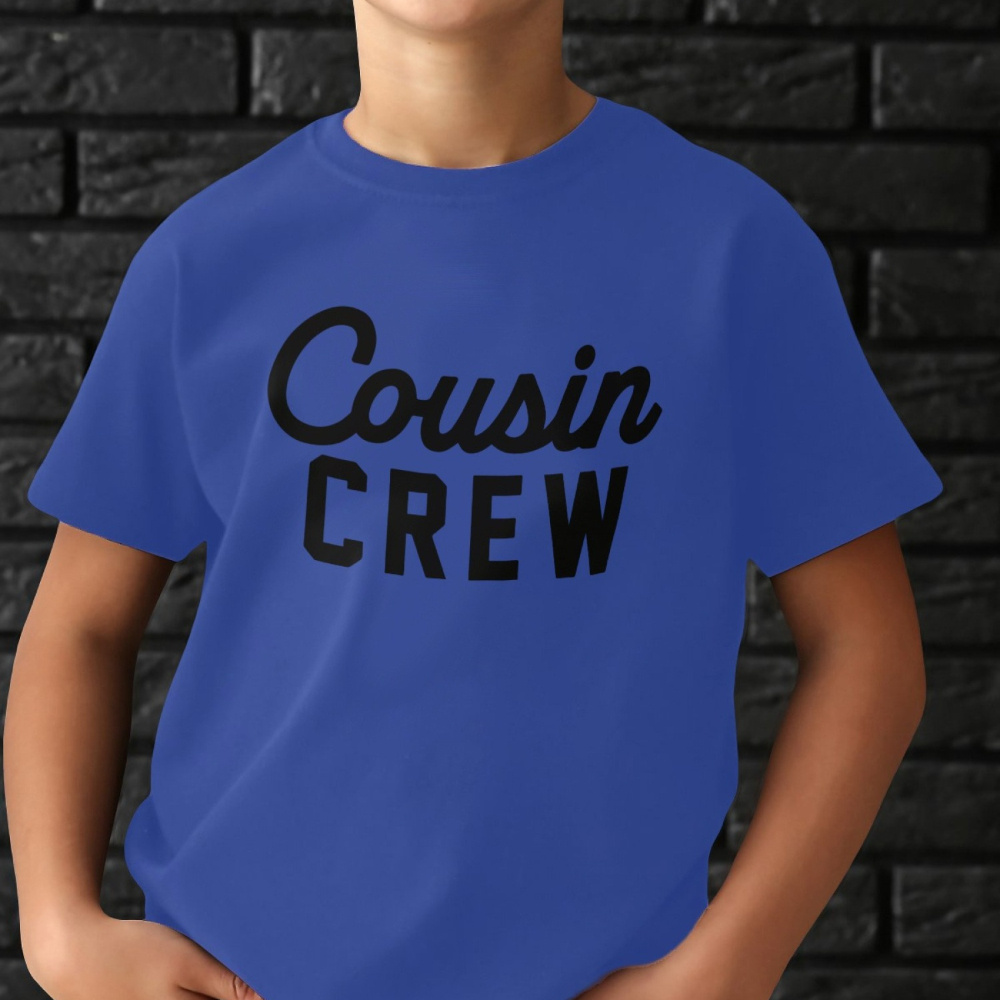 

Cousin Crew Printed T-shirt - Comfortable Summer Casual Crew Neck T-shirt Tops