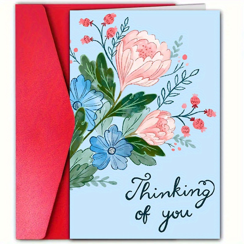 

1pc Premium Paper Sympathy Greeting Card With Envelope For Anyone - Thinking Of You Bereavement Condolence, Loss Rememberance, Comforting Pet Sympathy - Elegant Floral Design