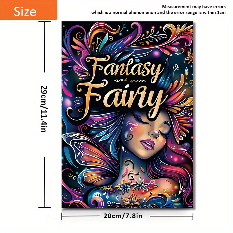 Fantasy Fairy Coloring Book 22 Pages Teens Adults Art Craft