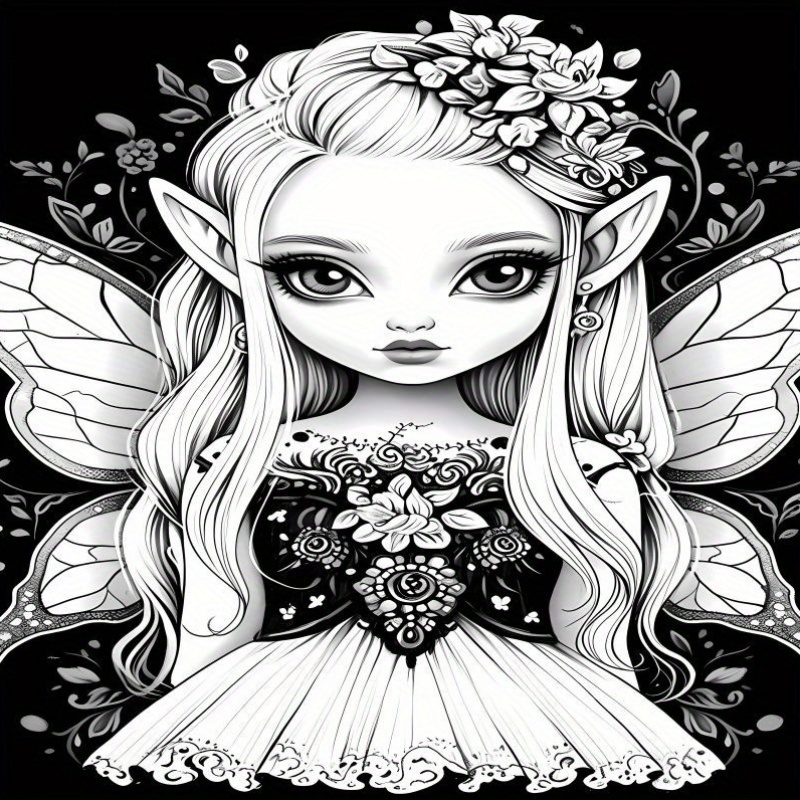 Fantasy Fairy Coloring Book 22 Pages Teens Adults Art Craft