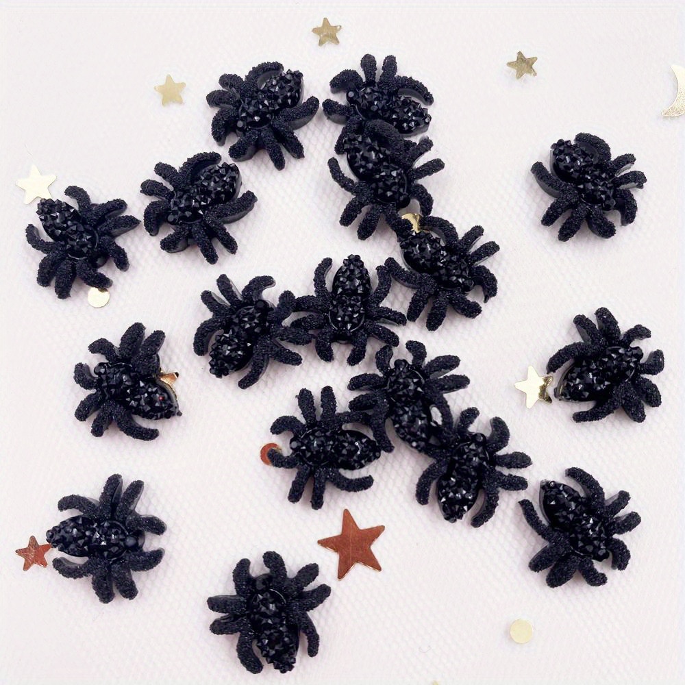 Image of 40pcs Random Mixed Ab Resin Glitter Flat Back Rhinestone Art Nail Applique Diy Halloween Decor Bow Scrapbookjewelry Crafts Accessories