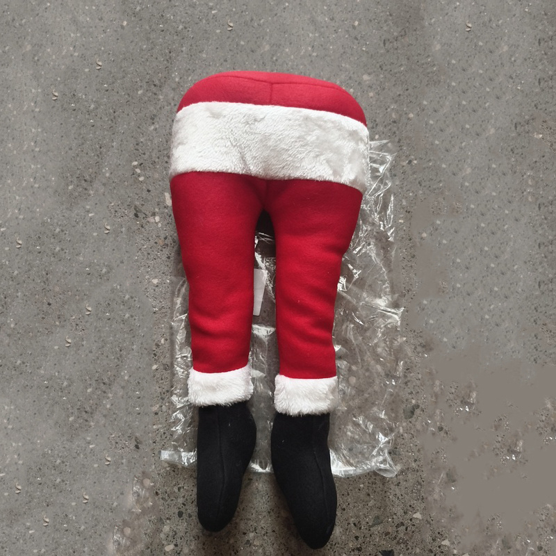 Santa Claus & Elf Legs Plush Christmas Tree Ornament - No Battery Needed, Perfect For Decor,halloween