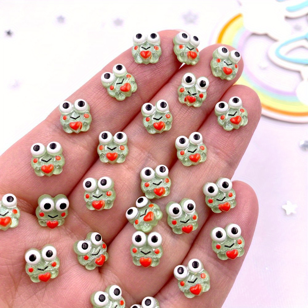 Image of 40pcs Sparkling Resin Rhinestones - Flat Back Glitter Charms For Diy Nail Art, Scrapbooking & Jewelry Crafts