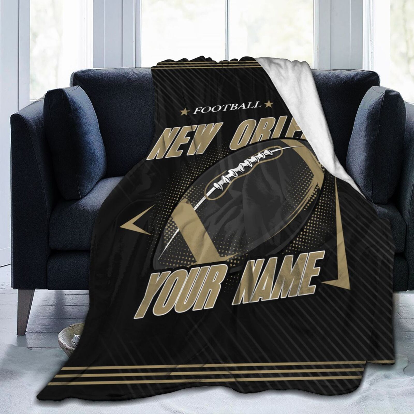 

Customizable New Fan Blanket - Personalized , & Polyester For Or Bed