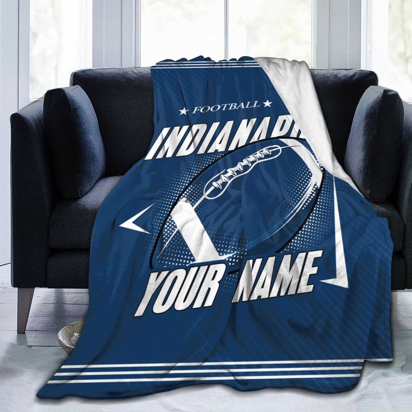 

Customizable Fan Blanket - Personalized , & Polyester For Or Bed