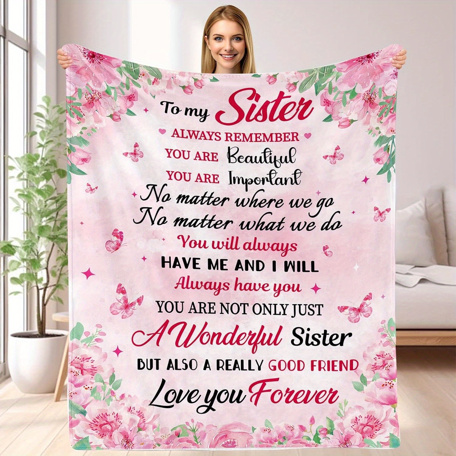 

Sister Gifts For Sister Gifts For Sisters, Brother Gifts For Sister, Sister Blanket Brother Birthday Gifts For Sister, Best Gift Ideas Birthday Gifts Thanksgiving Gifts