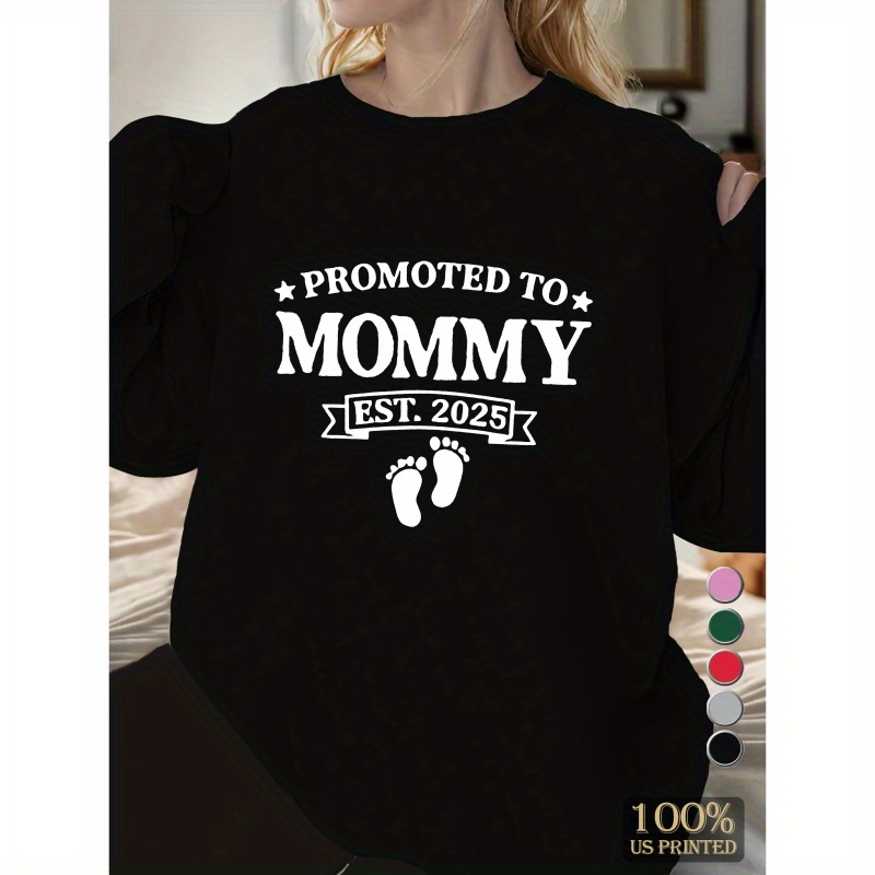 

Promoted To Mommy Est 2025 Women's Sweatshirts