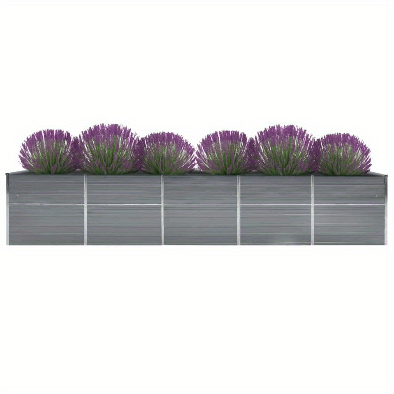 

Garden Raised Bed Galvanized Steel 400x80x45 Cm Gray