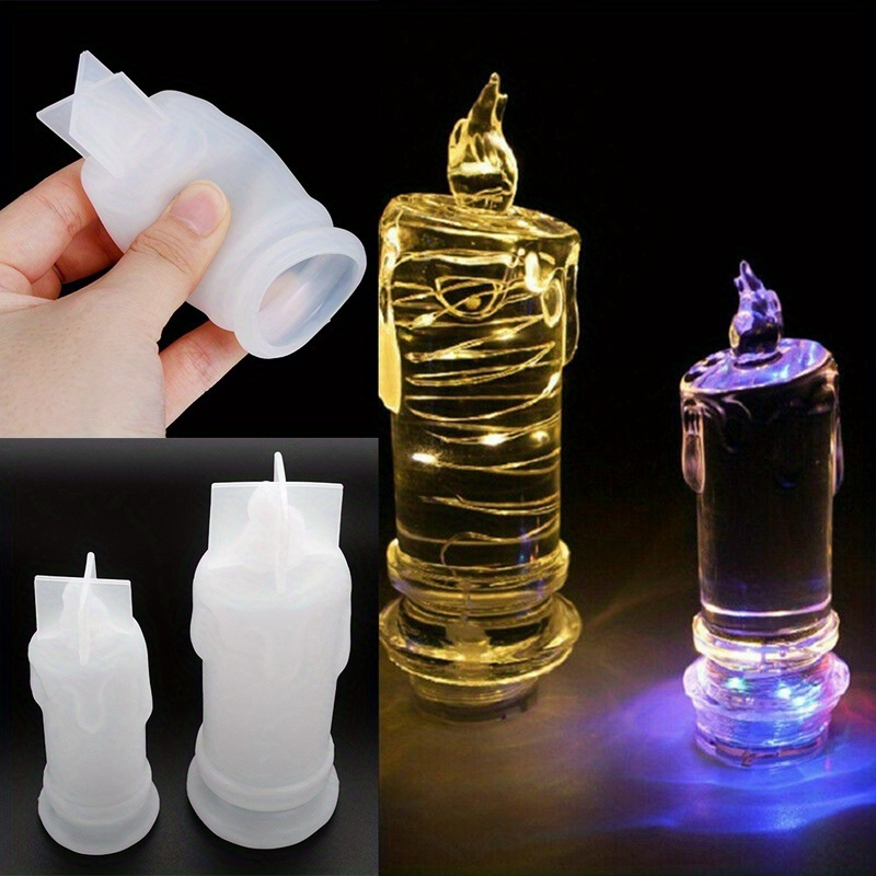 TEMU 1pc Silicone Moulds Handmade Resin Molds Candle Holder Epoxy Casting Crystal Epoxy Mold Jewelry Making Tools