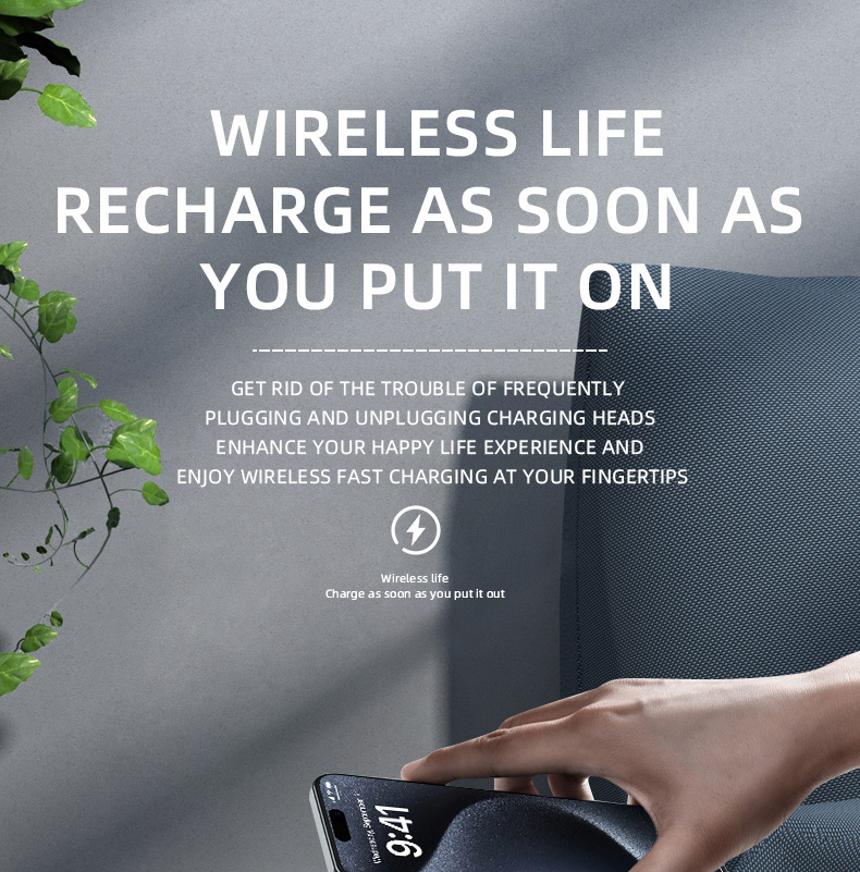 6 in 1 portable speaker and wireless charger with usb type c button control rechargeable lithium battery stereo audio output night light and alarm clock function details 3