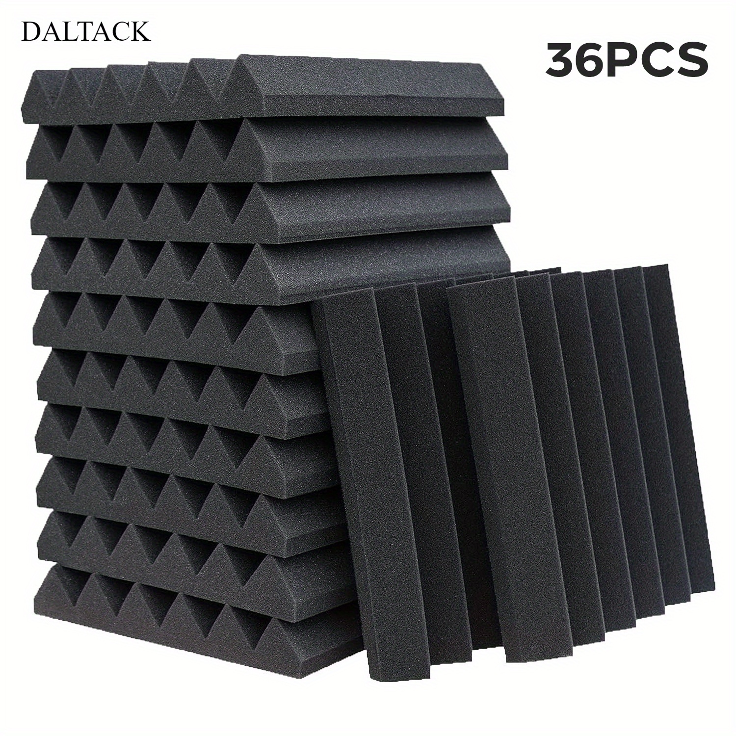 

Daltack 36pcs 12''*12'' Triangular Sound-absorbing Sponge, High-density Flame-retardant Soundproofing With Adhesive Tape To Isolate Noise And A Quiet Bedroom