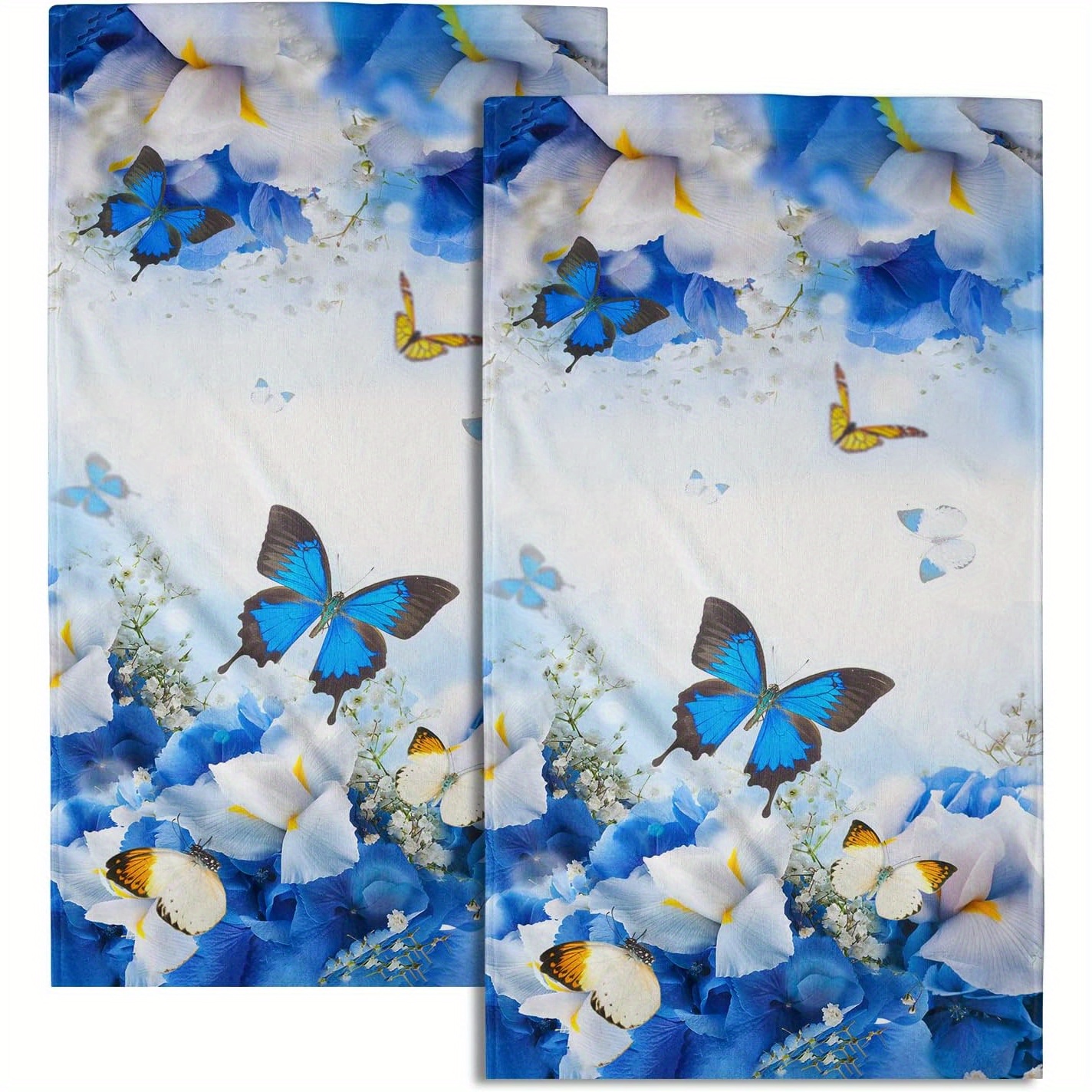 

Hand Towel Kitchen Towel Dish Towel Set Of 2 Soft Absorbent Finger Towel Bathroom Spa 18*26 Inch
