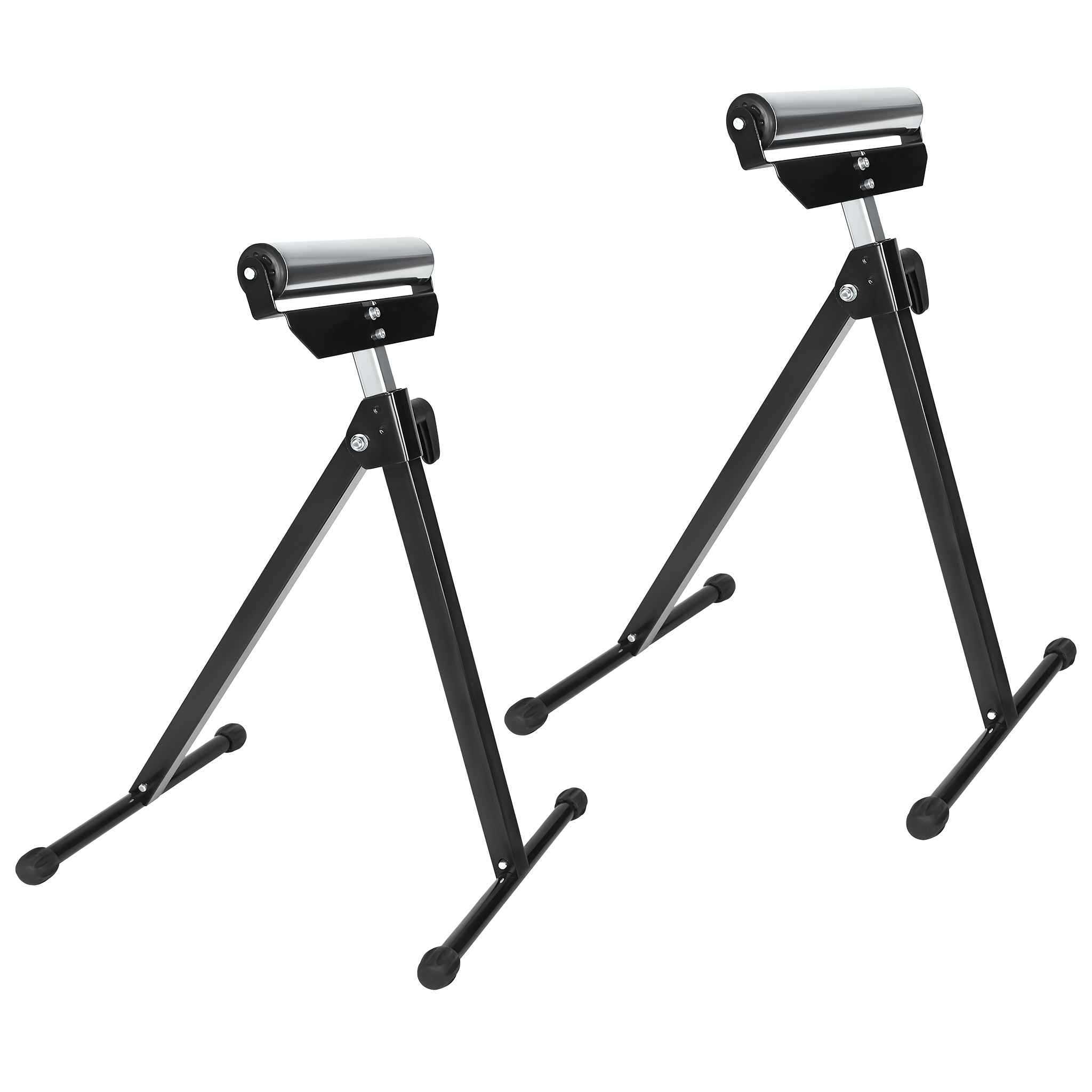 2pcs Folding Roller Stands, Roller Stand, Work Stand, Axle Stand, Mounting Stand, 68cm - 107cm, Max. 60kg Load, Height Adjustable