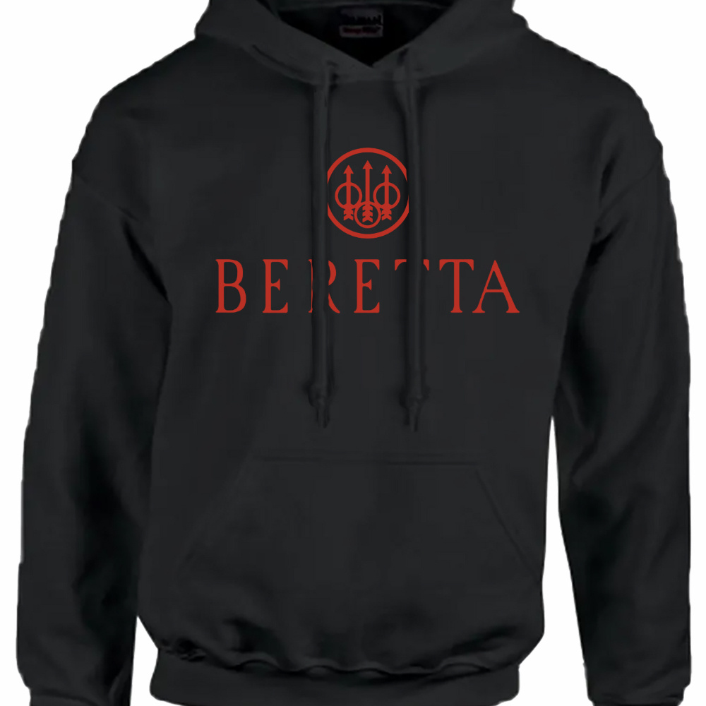 

Beretta Logo Red Text Hoodie, Men's Fall And Winter Fleece Hoodie Fashion Men Fall And Winter First Choice Comfortable Everything