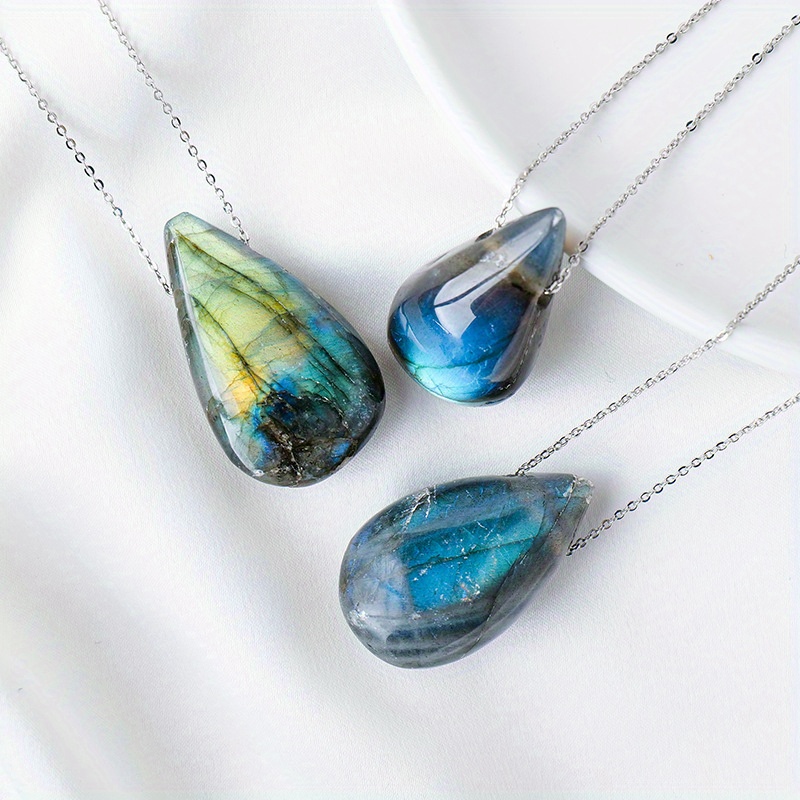 

Natural Drop Pendant, Polished Water Drop Necklace Pendant, Natural Stone With Slight , Which Is A Normal Phenomenon.