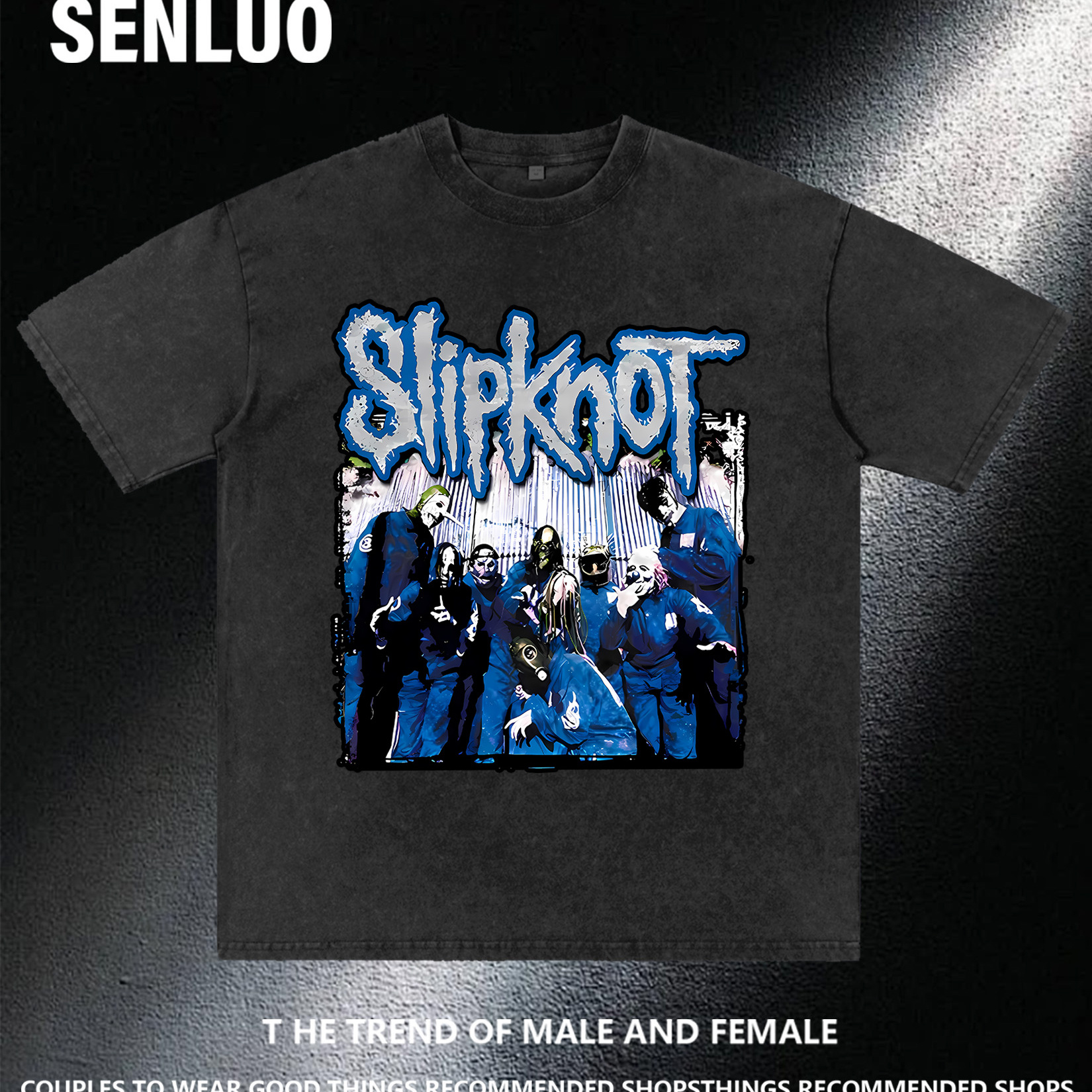 

Slipknot Retro Hip-hop T-shirt; Trendy Design Cool Top, , Retro Street Style T-shirt,