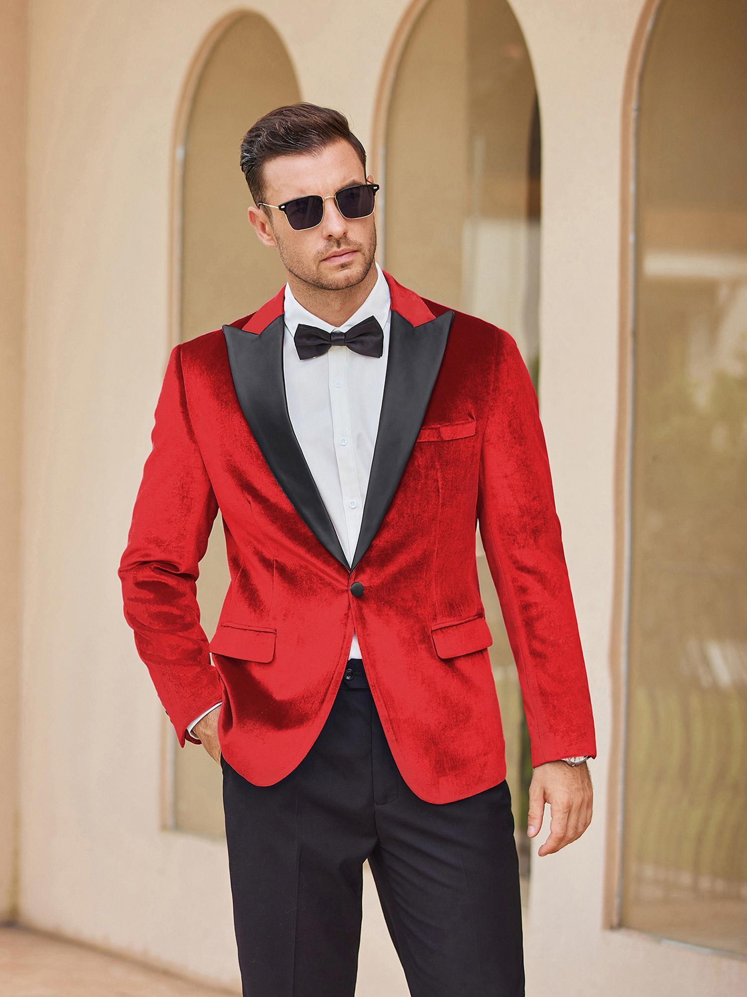 mens velvet tuxedo jacket peaked lapel Temu