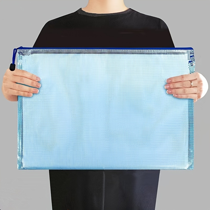 E-shop Extra Große A3 Kunstportemonnaie - Wasserdichtes PVC, Farbgitter-Reißverschluss, Hohe Kapazität für Kunstwerke & Dokumente