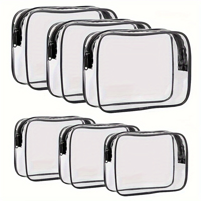 

6pcs Set Pvc Clear Cosmetic , For Toiletries & Accessories