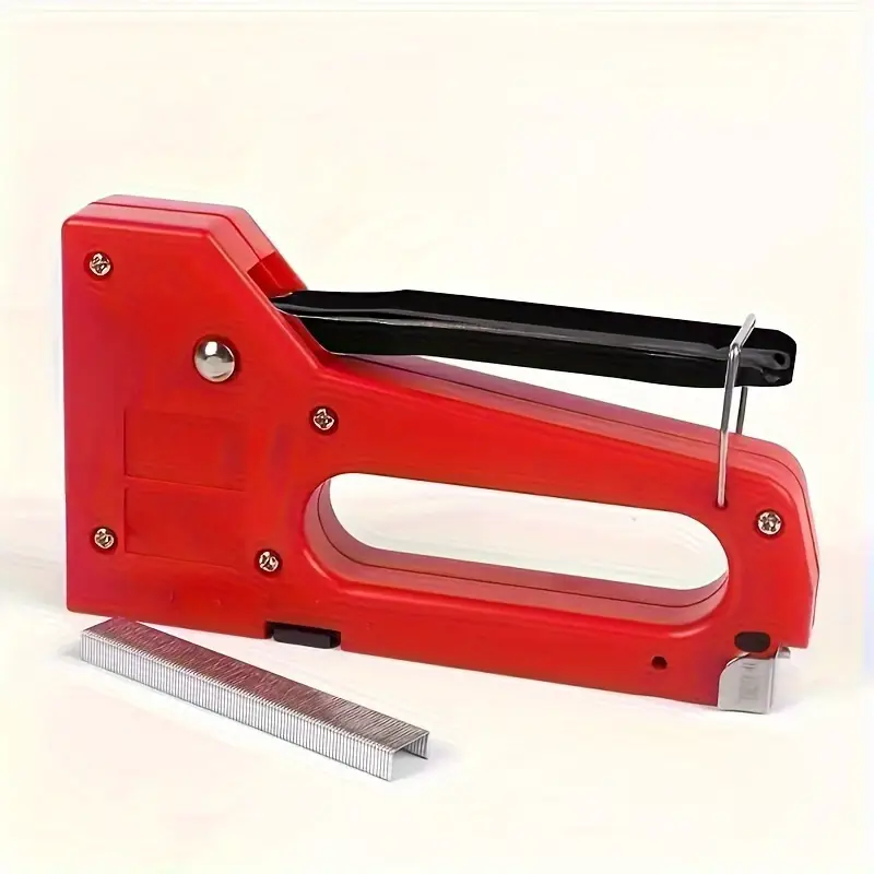 staple gun with 4 8mm   durable no battery needed ideal for   interior woodworking projects furniture stapling modern staple gun metal construction staple gun for furniture details 2